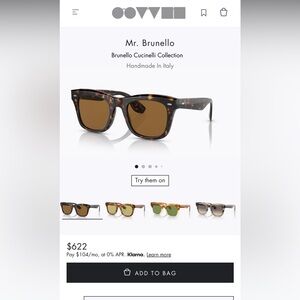 Brunello Cucinelli Oliver Peoples Sunglasses